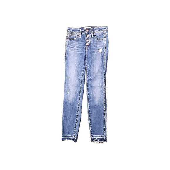 Madewell Skinny Jeans Distressed 10” High Rise Medium Rinse Women's 25 - Picture 2 of 14